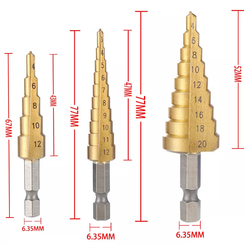 JUEGO DE 3 BROCAS DE ESPIGA POR 29,90€